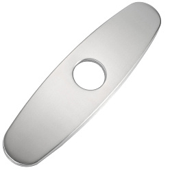 Нержавеющая Сталь Цвет Овальные заглушки для отверстий для смесителей из нержавеющей стали, опорная плита, цвет нержавеющей стали, 70x255x11.5 мм