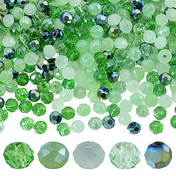 (52) Непрозрачная лаванда 350 шт 5 цвета гальванические стеклянные бусины, рондель, граненые, разноцветные, 5~6x5~6 мм, отверстие : 1~1.2 мм, 70 шт / цвет