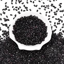 Черный Стеклянные бусины Пикассо, окрашенные распылением, арахис, чёрные, 6x4x3 мм, отверстие : 1.2 мм, Около 4000 шт / фунт