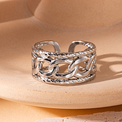 Нержавеющая Сталь Цвет 201 манжетные кольца из нержавеющей стали с овальными звеньями, цвет нержавеющей стали, внутренний диаметр: 19 мм