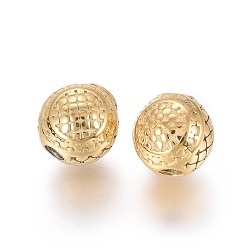 Золотой 304 из нержавеющей стали бусы, ионное покрытие (ip), рондель, золотые, 8 мм, отверстие : 2 мм