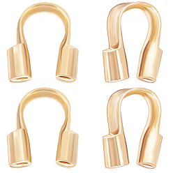 Настоящее золото 14K 300шт. защитное устройство и протекторы для проводов, долговечный, реальный 14 k позолоченный, 4.5x5x1 мм, отверстие : 1 мм