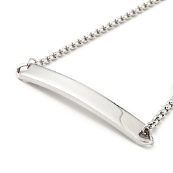 Stainless Steel Color Tarnish Resistant 304 Stainless Steel Rectangle Link Slider Bracelet with Box Chains for Women, Stainless Steel Color, Inner Diameter: 3/8~2-7/8 inch(0.9~7.3cm)