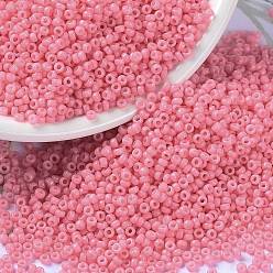 (RR4467) Duracoat Dyed Opaque Carnation MIYUKI Round Rocailles Beads, Japanese Seed Beads, (RR4467) Duracoat Dyed Opaque Carnation, 15/0, 1.5mm, Hole: 0.7mm, about 5555pcs/bottle, 10g/bottle
