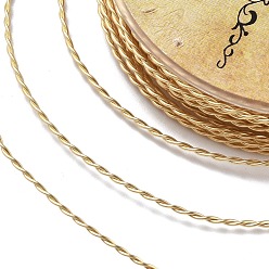 Настоящее золото 14K 2-слойная медная проволока, витых круглых, реальный 14 k позолоченный, 1.1 мм, около 22.97 футов (7 м) / рулон