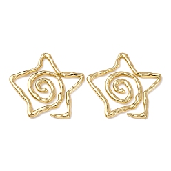 Золотой Сплав кабошонов, звезда, стойки покрытие, золотые, 49x52x3 мм