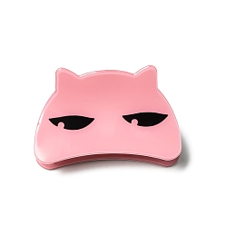 Pink Заколки для волос с когтями из мультфильма кота из ПВХ, аксессуары для волос для женщин и девочек, розовые, 67x40x30 мм