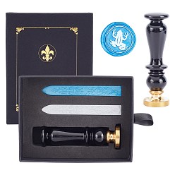 (52) Непрозрачная лаванда DIY альбом, сургучная печать ручка латунный штамп, шкатулка и восковые наборы, разноцветные, коробка: 13x10x4 см