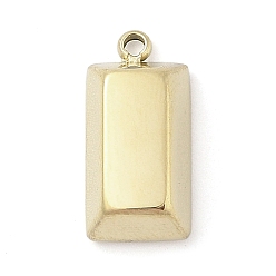 Rectangle 316 хирургические подвески из нержавеющей стали, реальный 18 k позолоченный, прямоугольные, 15x7.5x4.5 мм, отверстие : 1.4 мм