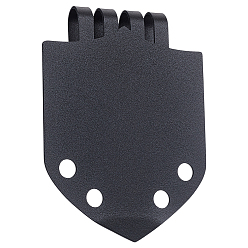 Черный Держатель для полотенец для гольфа из марганцевой стали, чёрные, 107.5x81x12 мм, отверстие : 8 мм