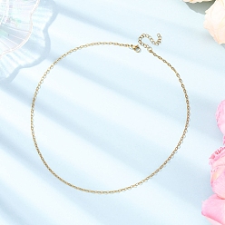 Золотой 2.5мм 304 ожерелья из текстурированной кабельной цепи из нержавеющей стали, золотые, 17.72 дюйм (45 см)