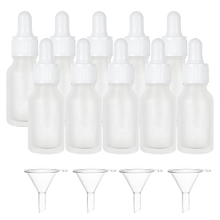 Clear DIY Cosmetics Storage Containers Kits, with Frosted Glass Dropper Bottles and Plastic Funnel Hopper, Clear, 200x130x80mm