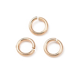 Real 14K Gold Filled 1/20 14k открытые соединительные кольца с золотым покрытием, круглый отрезок, покрытый желтым золотом, real 14 k золото заполнено, 24 датчик, 3x0.5 мм, внутренний диаметр: 2 мм