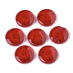FireBrick Translucent Pattern Buttons, Resin Button
, FireBrick, about 14mm in diameter, hole: 1mm, about 270pcs/bag