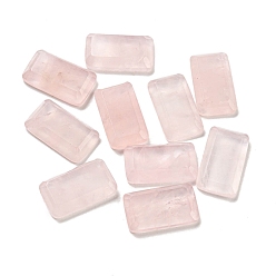 Розовый Кварц Природного розового кварца кабошонов, граненые, прямоугольные, 14~14.5x8~8.5x3 мм