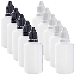 Mixed Color 10Pcs 2 Styles PE Plastic Refillable Bottles, with Cap, Mixed Color, 3.7x9.4~9.5cm, 5pcs/style