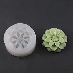 Белый Силиконовые формы для изготовления цветочных свечей, пищевой силикон, изготовление украшений, для изготовления свечей, белые, 60x60x23 мм