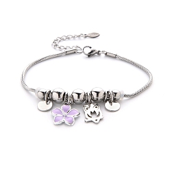 Лиловый Браслеты из бисера, Эмаль стиле, цветок, сирень