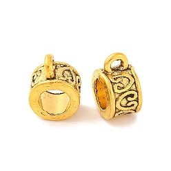 Античное Золото Поручни из сплава в тибетском стиле, петля под залог, бейлы, без кадмия, без никеля и без свинца, колонка, античное золото , 8.5x6 мм, отверстие : 2 мм