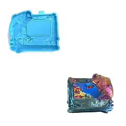 Темно-Голубой Силиконовые формы для фоторамок пищевого класса своими руками, формы для литья смолы, глубокое синее небо, 192x165x22 мм