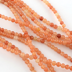 Red Aventurine Natural Red Aventurine Round Beads Strands, 8.5mm, Hole: 1.2mm, about 47pcs/strand, 14.5~15 inch