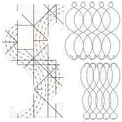 Claro Reglas de ropa de alineación de acrílico transparente, guía de la regla, para aplicar diseños de vinilo y sublimación en camisetas, Claro, 185x97x3 mm, agujero: 8 mm