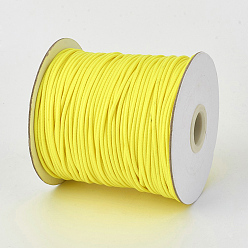 Yellow Eco-Friendly Korean Waxed Polyester Cord, Yellow, 2mm, about 90yards/roll(80m/roll)