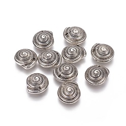Antique Silver CCB Plastic Charms, Snail, Antique Silver, 14x12x5mm, Hole: 1mm