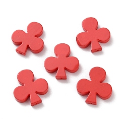 Цветок Подвески из ракушек трохид, покерные чары, окрашеные, клуб, 17.5~18x15.5~16x2.5~3 мм, отверстие : 0.7 мм