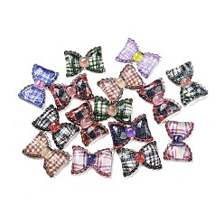 (52) Непрозрачная лаванда Кабошоны из полупрозрачной смолы, блестящий тартановый бант, разноцветные, 10x14x3 мм