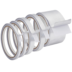 Plata 5 rollos 3 estilos cinta de papel de aluminio, cinta de reparación resistente a altas temperaturas, plata, 6~50 mm