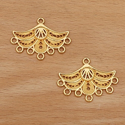 Золотой Сплав ссылки люстра компонент, вентилятор, долговечный, золотые, 30x23 мм