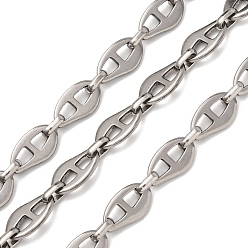 Нержавеющая Сталь Цвет 304 звенья цепи из нержавеющей стали, несварные, цвет нержавеющей стали, 13.5x8x1.4 мм