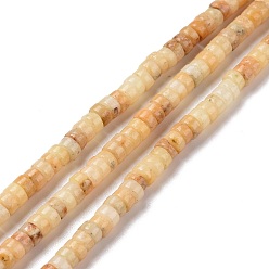 Персиковый Слойка Бусины из натурального магнезита, Плоский круглый / диск, розовые, 4x2 мм, отверстие : 0.8 мм, около 181 шт / нитка, 15.94 дюйм (40.5 см)