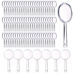 Прозрачный 80шт. пластиковая лупа, прозрачные, 8.9x4.1x0.7 см