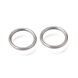 Stainless Steel Color 304 Stainless Steel Linking Rings, Round Ring, Stainless Steel Color, 10x1mm, Inner Diameter: 8mm