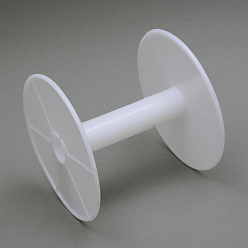 White Plastic Spools, Wheel, White, 110x120mm