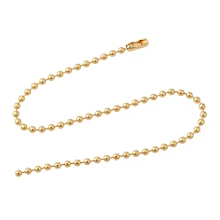 Настоящее золото 18K Латунные цепочки для ценников, шаровые цепи, без никеля , реальный 18 k позолоченный, 20.7x0.2 см