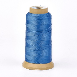Dodger Blue Polyester Thread, for Custom Woven Jewelry Making, Dodger Blue, 0.2mm, about 1000m/roll