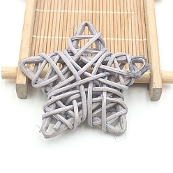 Light Grey Rattan Art Craft, Star Decorative Ball for Home Decoration, Light Grey, 60mm
