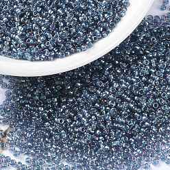 (RR3747) Fancy Lined Anchor Grey MIYUKI Round Rocailles Beads, Japanese Seed Beads, (RR3747) Fancy Lined Anchor Grey, 15/0, 1.5mm, Hole: 0.7mm, about 5555pcs/bottle, 10g/bottle