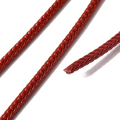 (123L) Белый крем непрозрачный блеск Плетеный шнур из нержавеющей стали, для diy craft, текстурированная круглая, огнеупорный кирпич, 3 мм, около 32.81 футов (10 м) / рулон
