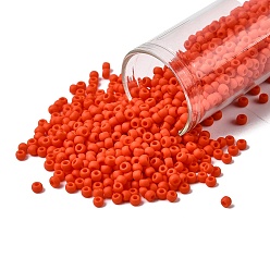 (50F) Opaque Frost Sunset Orange Тохо 8/0 круглые бусины, японский бисер, (50 f) непрозрачный морозный оранжевый закат, 3 мм, отверстие : 1 мм, Около 10000 шт / фунт