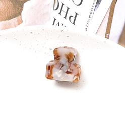 Белый Мини-заколки для волос из ацетата целлюлозы, аксессуары для волос для девочек, белые, 23x23 мм