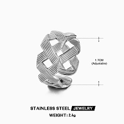 Нержавеющая Сталь Цвет 201 из нержавеющей стали манжеты кольца, крестик, цвет нержавеющей стали, внутренний диаметр: 17 мм