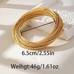 Золотой Многослойные браслеты из железного сплава, золотые, внутренний диаметр: 2-1/2 дюйм (6.5 см)