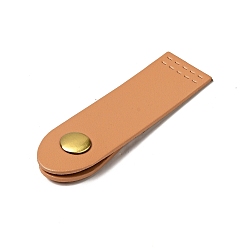 Сэнди Коричневый Арочная воловья кожа пришить застежки для кошелька, пряжка для рта на латунной кнопке, сумка для чемодана противоугонные детали, песчаный коричневый, 8.95x2.55x0.95 см, отверстие : 0.6x2 мм