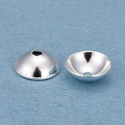 Серебро 201 из нержавеющей стали шарик крышки, круглые, серебряные, 6x2 мм, отверстие : 0.5 мм
