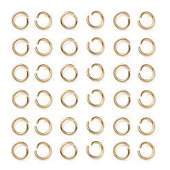 Real 18K Gold Plated 304 Stainless Steel Jump Rings, Open Jump Rings, Real 18K Gold Plated, 26 Gauge, 3x0.4mm