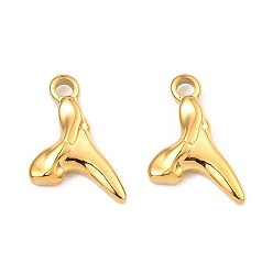 Настоящее золото 18K 304 подвески из нержавеющей стали. Очарование неправильной геометрической формы, реальный 18 k позолоченный, 17.5x10x3 мм, отверстие : 2 мм